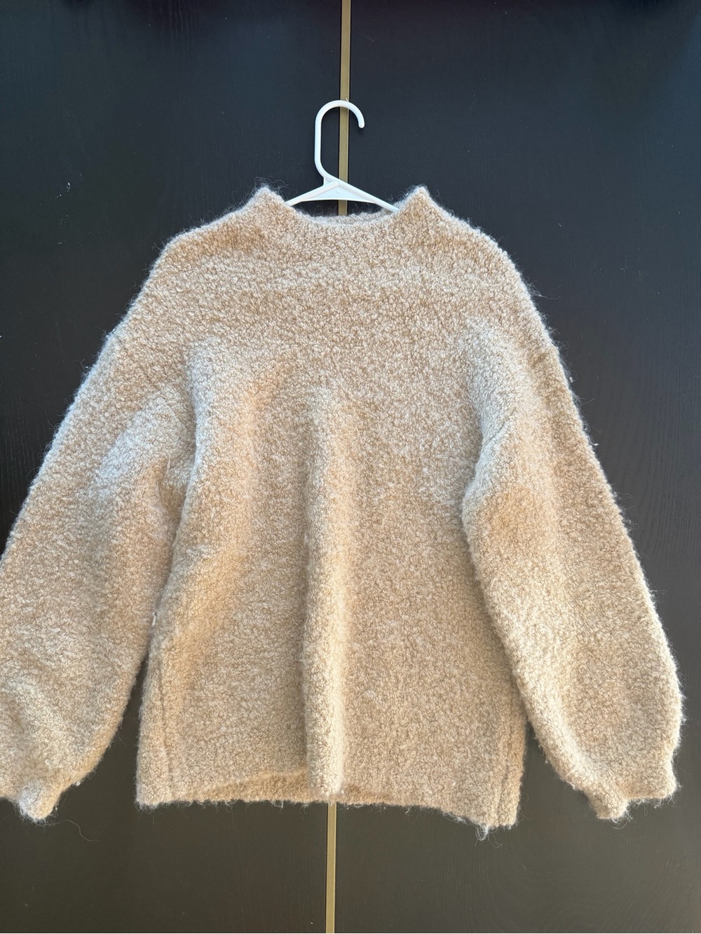 Reformation Baby Alpaca Sweater Camel Oversized Size Small